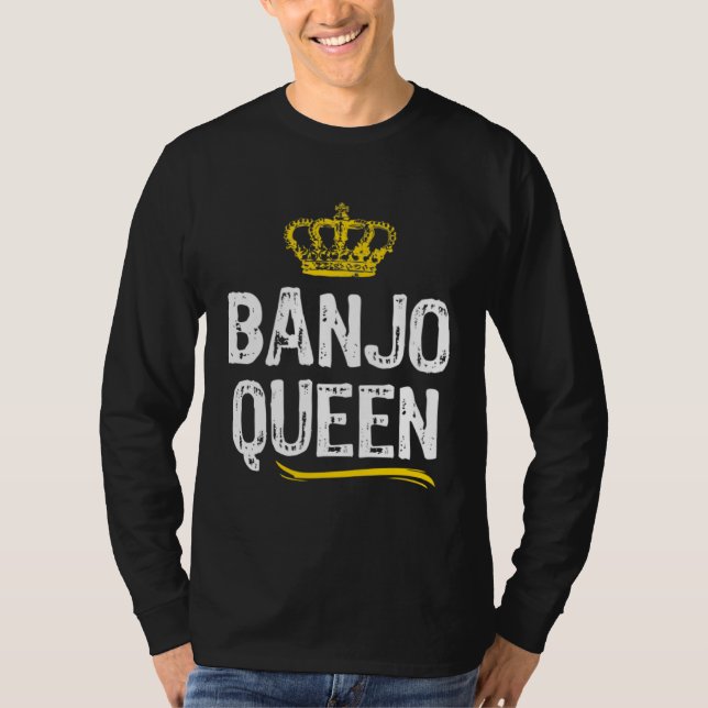 Camiseta Banjo Queen Women Girls Player  Cool Banjoist (Frente)