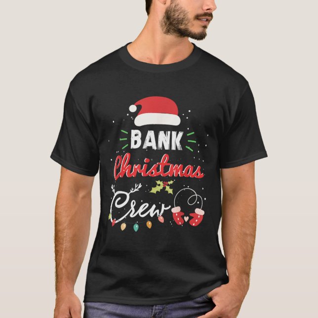Camiseta Bank Christmas Crew Funny Banker Matching  (Frente)