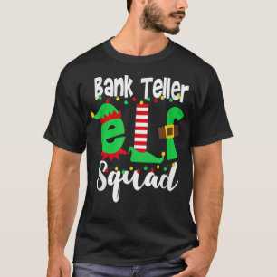 Camiseta Bank Teller Elf Squad Engraçado Natal