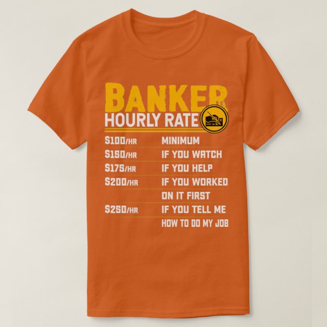 Camiseta Banker Banker Bank Banker Bancário Bancário com Ta (Frente do Design)