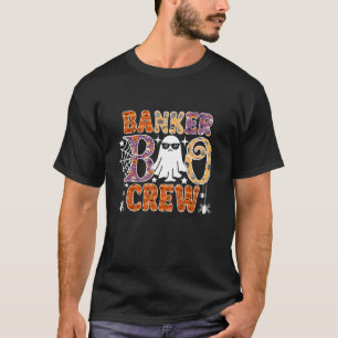 Camiseta Banker Boo Crew Engraçado Fantasma de Halloween