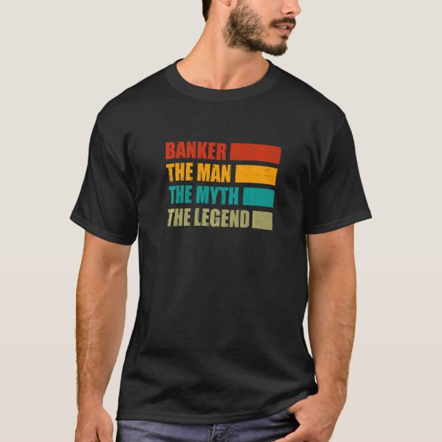 Camiseta Banker The Man The Myth The Legend Bookkeeper Cash (Frente)