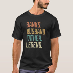 Camiseta Banks Husband Padre Legend Dia de os pais Retro