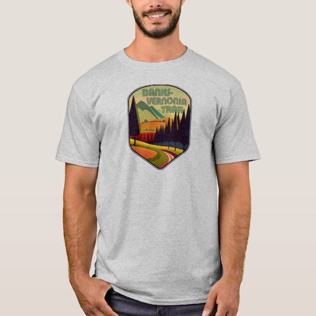 Camiseta Banks-Vernonia Trail Oregon Colors (Frente)