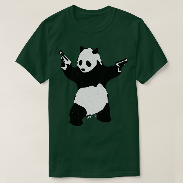 Camiseta BANKSY Armado Panda com Armas (Frente do Design)