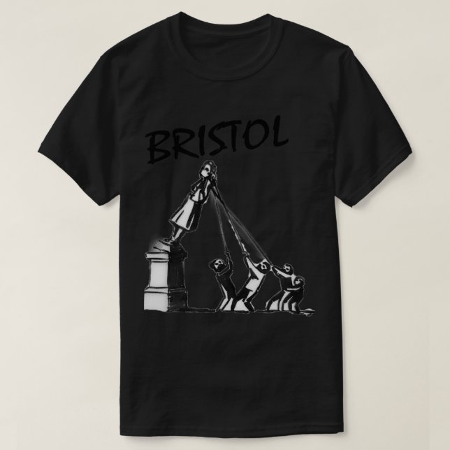 Camiseta Banksy Colston Edward Colston Statue (Bristol Prot (Frente do Design)