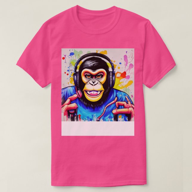Camiseta Banksy Dj Monkey (Frente do Design)