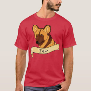 Camiseta Banner Africano de Cachorro Selvagem