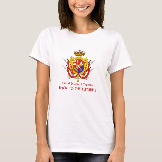 Camiseta Banner branco vermelho Grão-Ducado da Toscana (Frente)
