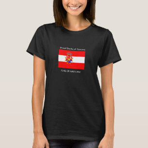 Camiseta Banner branco vermelho Grão-Ducado da Toscana