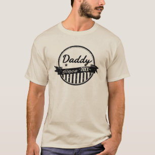 Camiseta Banner Círculo Grunge Pai Desde Ano