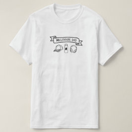 Camiseta Banner de Desenho Papai Milenar Presente do Dia do