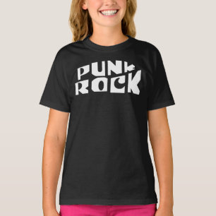 Camiseta Banner de Tipografia de Punk Rock
