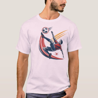 Camiseta Banner desportivo com jogador em ação