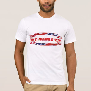 Camiseta Banners de vermelho, branco e azul são personaliz