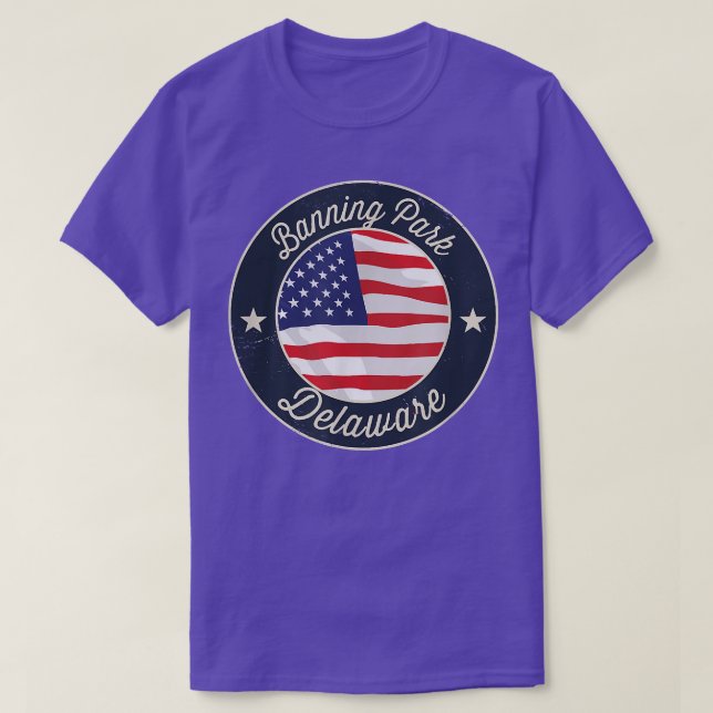 Camiseta Banning Park - Patriotic Delaware Souvenir T-Shirt (Frente do Design)
