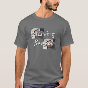 Camiseta Banqueiro Com Fome Em Cinzas Escuras