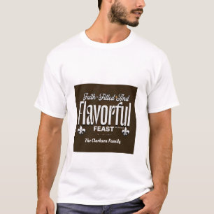 Camiseta Banquete cheio de fé e achatado - Colossianos 3:17