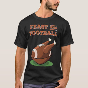 Camiseta Banquete de Ação de Graças à Turquia e Touchdown d