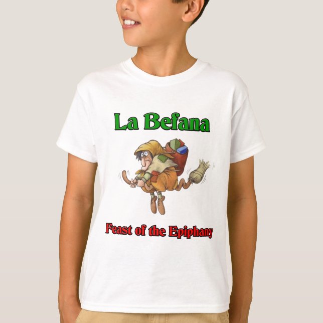 Camiseta Banquete de Befana do La (bruxa do Natal) do (Frente)