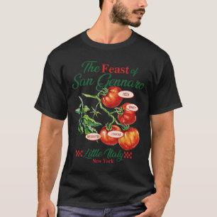 Camiseta Banquete De San Gennaro Tomato Itália Comida Wom
