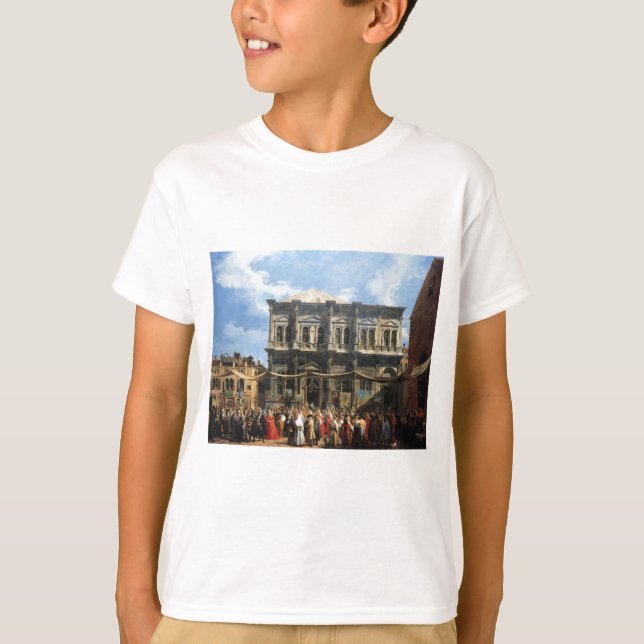 Camiseta Banquete de San Rocco por Canaletto (Frente)