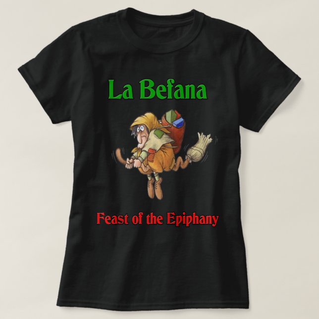 Camiseta Banquete La Befana da Epifania Raglan Baseball Te (Frente do Design)