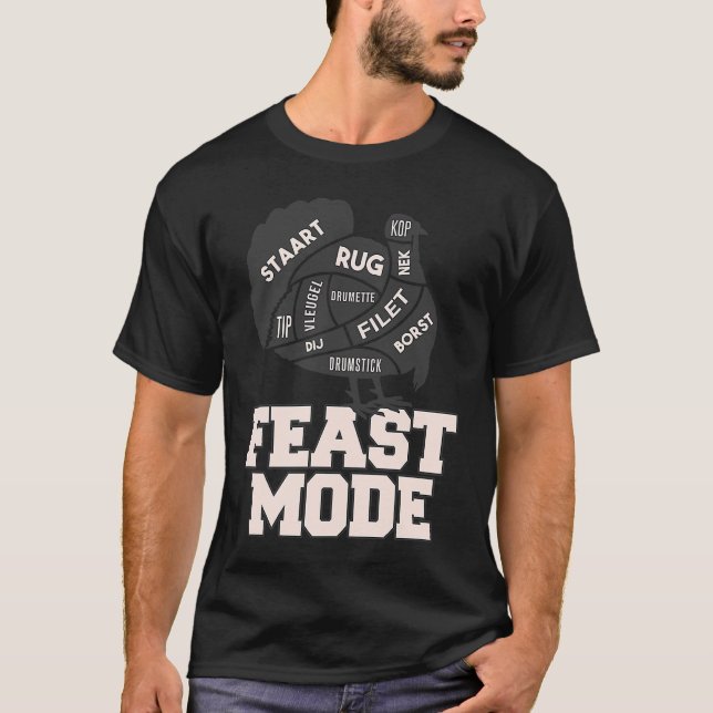 Camiseta Banquete Mode Turkey - Ação de Graças (Frente)