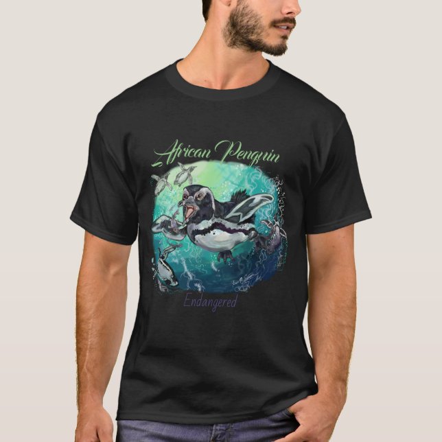 Camiseta Banquete Pinguim Africano (Frente)
