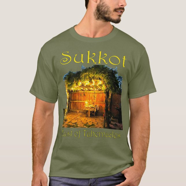 Camiseta Banquetes De Queda Hebraica Sukkot Tabernags Booth (Frente)