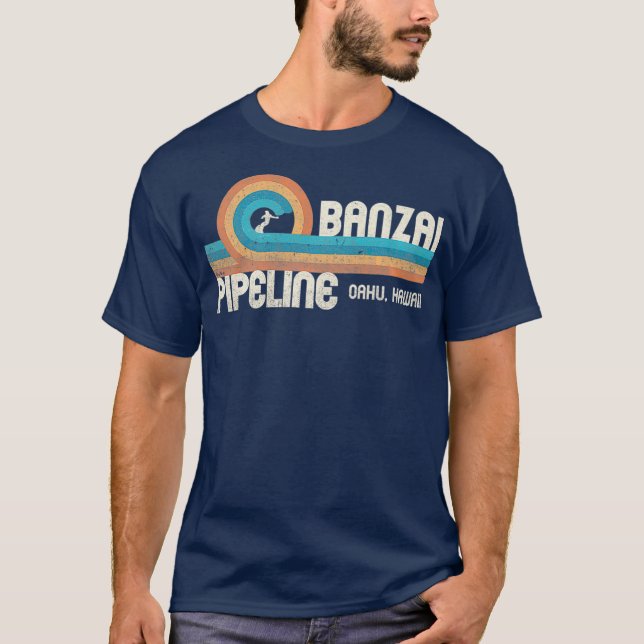 Camiseta Banzai Pipeline 80 Graphic North Shore Hawaii (Frente)