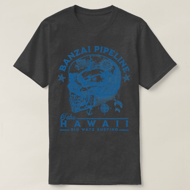 Camiseta Banzai Pipeline North Shore Oahu Hawaii Big Wave S (Frente do Design)