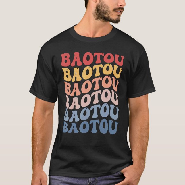 Camiseta Baotou City Groovy Retro (Frente)