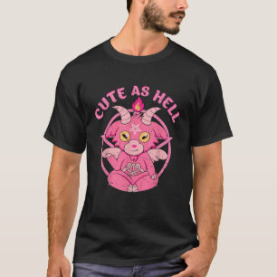 Camiseta Baphomet Cute As Hell Esoteric Cute Satanic Goat O