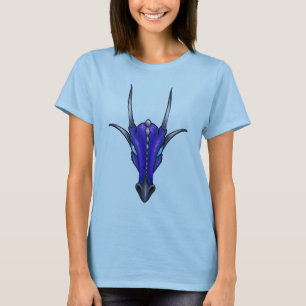 Camiseta Baphomet Draconis - t-shirt azul do dragão