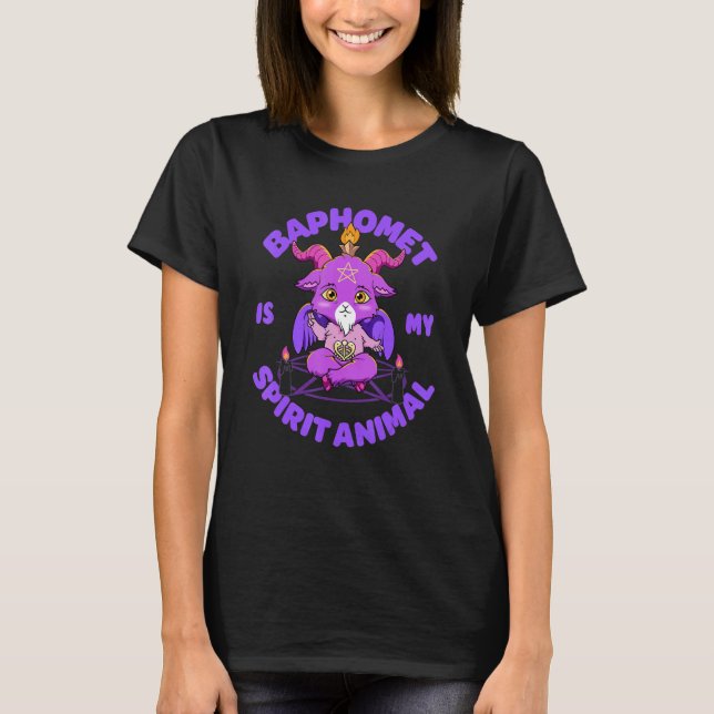 Camiseta Baphomet My Spirit Animal Esoteric Cute Satanic Go (Frente)