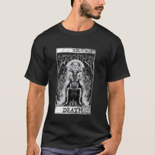Camiseta Baphomet Occult Satã Cabeça Cabeça Tarot Card Deat