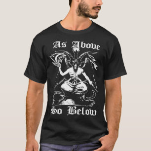 Camiseta Baphomet Símbolo Satânico Baphomet Gótico Oculto P