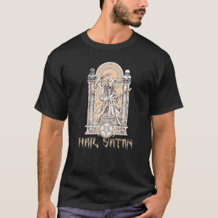 Camiseta Baphomet Toca Guitarra Elétrica Hail Satan Diabo 6