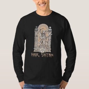 Camiseta Baphomet Toca Guitarra Elétrica Hail Satan Diabo 6