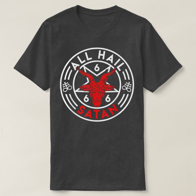 Camiseta Baphomet Todos Louvem Satanás Diabo Bode Bafomet  (Frente do Design)