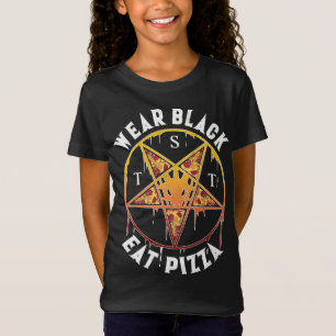 Camiseta Baphometh Coma Pizza Amor Satã de Presente de Desi