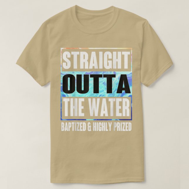 Camiseta Baptism Adults Funny Outta Water Idea  (Frente do Design)
