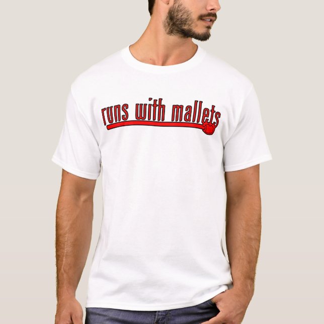 Camiseta Baqueta de Tambor Engraçada  (Frente)