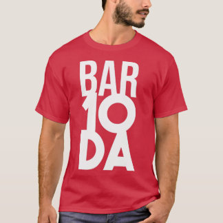 Camiseta BAR 10 DA Barman Engraçado Bartender Branco
