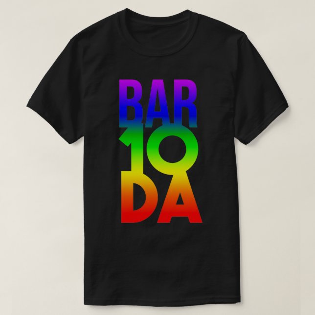 Camiseta BAR 10 DA Barman PRIDE Rainbow Funny Bartender (Frente do Design)