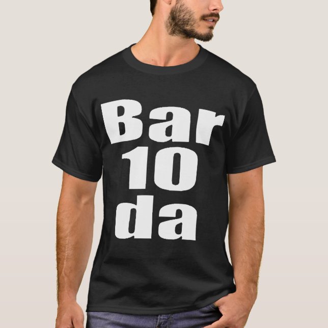 Camiseta BAR a Dinamarca do barman todo o barman do (Frente)