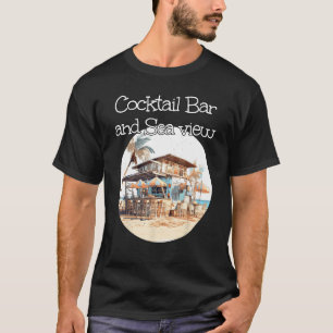 Camiseta Bar de coquetel em Palmeiras com Vista do Mar