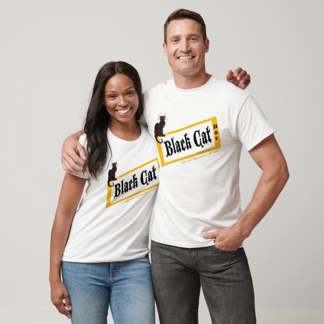 Camiseta Bar de Gato Negro (Unissex)