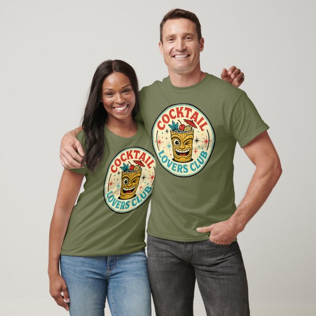 Camiseta Bar de Ilha Tropical Design Retrô (Unissex)